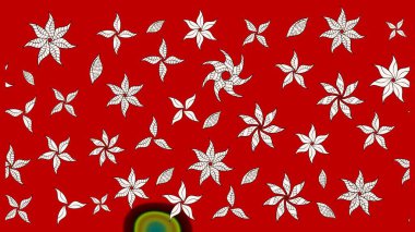 Düz Çiçek Elementleri Tasarımı. Renkli Bahar Teması eskiz kalıbı. Parlak arkaplan eskiz desenli çiçekli fantezi tasarımı.