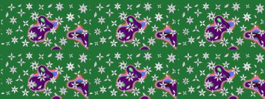 Modern stil dokusu. Çiçek desenli raster, yeşil ve nötr çizgi grafik deseni soyut raster arkaplan.