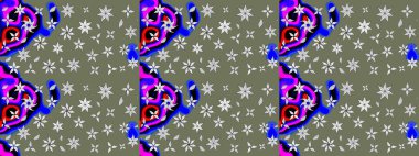 Küçük çiçekte güzel bir çiçek deseni var. Raster deseni. Çiçekli çiçek deseni, suluboya..