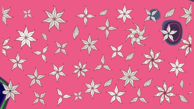 Pembe ve nötr renklerde etnik çiçekli zarif eskiz deseni. Raster Çiçek İllüstrasyonu güzel tekstil..