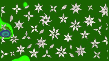 Yeşil ve nötr renklerde çiçekler olan çiçek deseni çiz. Çiçekler suluboya tarzında yeşil ve nötr renklerde.