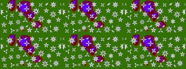 Raster illüstrasyonu. Bahar çiçekleriyle güzel bir çiçek deseni çizmişsin. Güzel kumaş deseni.