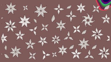 Bahar çiçekleriyle güzel bir çiçek deseni çizmişsin. Raster illüstrasyonu. Güzel kumaş deseni.