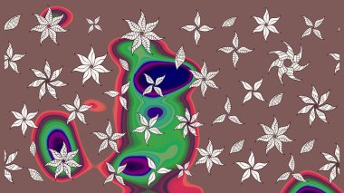 Kahverengi ve nötr renklerde çiçekler olan çiçek deseni çiz. Çiçekler suluboya tarzında kahverengi ve nötr renklerde.