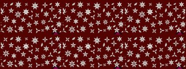 Vadinin çiçekleri kırmızı ve nötr renklerde. Raster çiçek desenleri çiziyor..