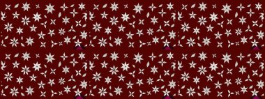 Vadinin çiçekleri kırmızı ve nötr renklerde. Raster çiçek desenleri çiziyor..