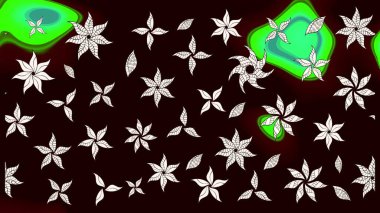 Kabile sanatı boho baskısı, klasik çiçek arkaplanı. Arkaplan dokusu, duvar kağıdı, siyah ve nötr renklerde çiçek teması. Soyut etnik raster çizim kalıbı.