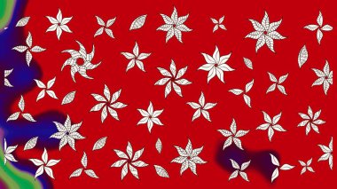 Raster - stok. Kırmızı ve nötr çiçekli eskiz deseni, suluboya çiçek deseni, şirin çiçek, duvar kağıdı, kart veya kumaş için fayanslı.