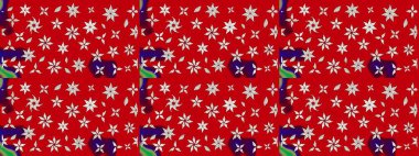 Çiçekler suluboya eskiz deseni. Raster Stili kumaş deseni.