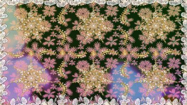 Arkaplan, kumaş, altın duvar kağıdı. Raster altın pürüzsüz desen. Gri renkli ve altın elementli altın desenli. Düz elle çizilmiş vintage koleksiyonu.