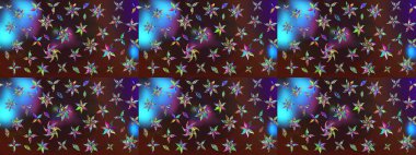 Kahverengi ve mor renkli çiçekler. Düz Çiçek Elementleri Tasarımı. Raster illüstrasyonundaki çiçek desenli çizim. Renkli Bahar Teması çizim şablonu.