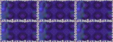 Düz Çiçek Elementleri Tasarımı. Raster illüstrasyonu. Şirin çiçek elementleri. Kusursuz desenli, modaya uygun kumaş deseni. Renkli Bahar Teması Kusursuz Arkaplan.