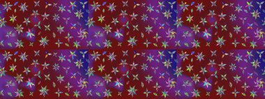 Çiçek desenli çizim. Raster illüstrasyonu. Asya tekstil tarzında. Güzel kumaş deseni. Renkli Bahar Teması eskiz kalıbı. Düz Çiçek Elementleri Tasarımı.