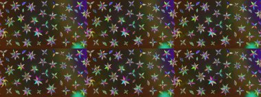 Arkaplan dokusu, duvar kağıdı kahverengi ve gri renkli çiçek teması. Soyut etnik raster çizim kalıbı. Kabile sanatı boho baskısı, klasik çiçek arkaplanı.