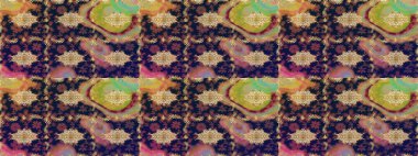 Paisley 'ler zarif çiçek desenli eskiz arka plan duvar kâğıdı çizimi klasik stil, modern 3D çizgili sanat eseri altın ve kahverengi desenli çiçek yaprakları ve süslemeleri..