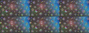 Bahar çiçekleriyle güzel bir çiçek deseni çizmişsin. Güzel kumaş deseni. Raster illüstrasyonu.