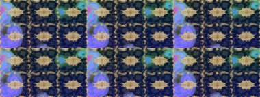 Raster Golden Mehndi eskiz kalıbı. Mavi renkte desen. Kına dövmeli süs çiçekleri, altın çıkartmalar, mehndi ve yoga tasarımı, kartlar ve parmak izleri..