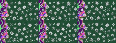 Çiçekli bahar çiçekleri. Küçük renkli çiçekler. Motley illüstrasyonu. Küçük çiçekte güzel bir desen. Robot resim. Moda baskıları için zarif bir şablon.