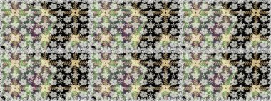 Gri renklerde çiçeksiz. Şatafatlı bahar bahçesi dokusu. Raster illüstrasyonu. Çiçek deseni. Gri renkli çiçekler.