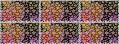 Kusursuz Vintage Çiçek Deseni. Raster Kalça dokusu deseni.