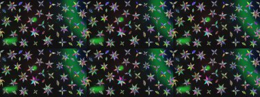 Bahar çiçekleriyle güzel bir çiçek deseni çizmişsin. Güzel kumaş deseni. Raster illüstrasyonu.