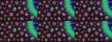 Hoş bir çiçek geçmişi var. Raster illüstrasyonu. Küçük bir çiçekte eskiz deseni. Güzel kumaş deseni.