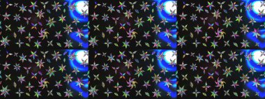 Soyut etnik raster çizim kalıbı. Kabile sanatı boho baskısı, klasik çiçek arkaplanı. Arkaplan dokusu, duvar kağıdı, gri ve mavi renkli çiçek teması.