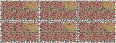 Bej renklerde kusursuz çiçek desenli arka plan. Duvar kağıtları, web sayfası geçmişi, yüzey dokuları, tekstil için mükemmel. Raster. Resimler tropikal kelebeklerle birlikte.