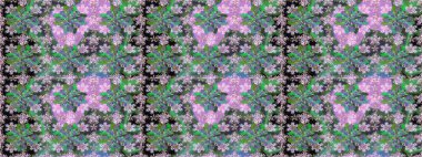 Raster illüstrasyonu. Yeşil renklere karalamalar çizen kusursuz çiçek deseni.