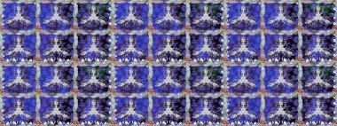 El çizimi çiçekli, soyut, pürüzsüz desen. Mor renkli çiçekler. Raster illüstrasyonu.