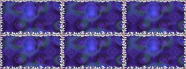 Hediye ambalaj kağıdı, tebrik kartları, posterler ve pankart tasarımı. Raster düz çiçekleri pürüzsüz desen. Mor renkte çiçekler.