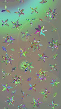 Gri ve bej renkli bitkilerden oluşan parlak bir halı ile çizim deseni.