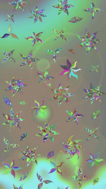 Çiçekler suluboya tarzında bej ve gri renklerde. Çiçeklerle bej ve gri renkte çizilmiş çiçek deseni.