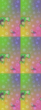 Sketch Colour Spring Theme eskiz kalıbı. Sevimli çiçek raster deseni. Tarafsız ve yeşil renklerde çiçekler. Düz Çiçek Elementleri Tasarımı.