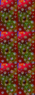 Süslü kumaş deseni. Çiçekli çiçek deseni, suluboya. Raster deseni.