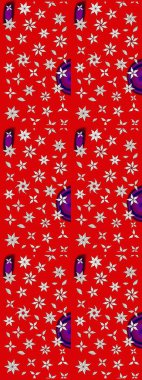 Klasik çiçek tasarımı elementleri. Kırmızı ve nötr kıvırcık çiçekler kırmızı ve nötr renklerde şekillenir. Raster illüstrasyonu.