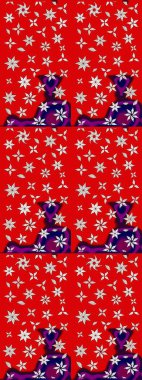 Çiçekli çiçek deseni, suluboya. Kırmızı ve nötr renkte çiçekler. Renkli Bahar Teması çizim kalıbı. Düz Çiçek Elementleri Tasarım Raster illüstrasyonu.