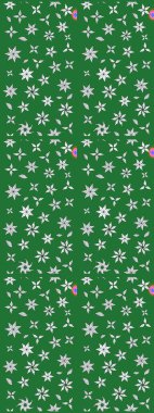 Eskiz arkaplan modeli. Raster - stok. Yapraklı çiçekler ve yeşil ve nötr renklerde papatya çiçekleri..