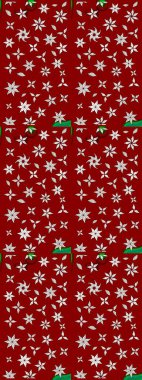 Kırmızı ve nötr renklerde. Çiçekli güzel suluboya desen. Raster illüstrasyonu.