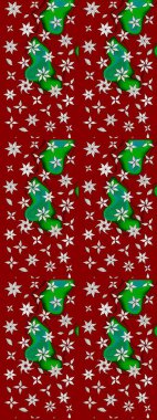 Düz Çiçek Elementleri Tasarımı. Chichi 'nin kumaş kalıbını çiz. Çiçek deseni. Raster illüstrasyonu. Renkli Bahar Teması çizim şablonu.