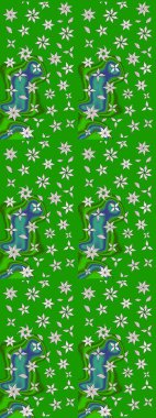 Çiçekli bahar çiçekleri. Motley illüstrasyonu. Moda baskıları için zarif bir şablon. Küçük çiçekte güzel bir desen. Küçük renkli çiçekler..