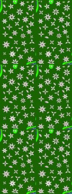 Güzel karalamalı çiçek desenli çizim. Raster illüstrasyonu. Güzel kumaş deseni. Küçük çiçekte sevimli çiçek deseni var..