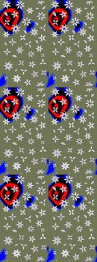 Karşılama ya da düğün geçmişi olarak kullanılabilir. Paket kağıdı için en iyisi. Doğal kozmetik ürünleri, parfüm, çiçekçi dükkanı için bahar ihalesi tasarımı. Yeşil ve nötr lale çiçekli Raster çizim deseni.