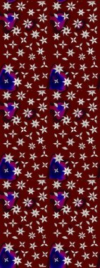 Asya tekstil tarzında. Çiçek desenli çizim. Raster illüstrasyonu. Güzel kumaş deseni. Düz Çiçek Elementleri Tasarımı. Renkli Bahar Teması çizim şablonu.