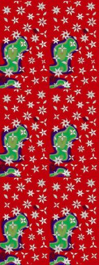 Küçük kırmızı ve nötr çiçeklerle oldukça eski bir besin torbası deseni. Tekstil, kumaş, kapaklar, duvar kağıtları, baskı, paket, koleksiyon defteri, örgü, dekupaj için çiçek arkaplanı..