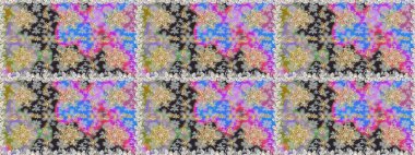 Kına dövmeli süs çiçekleri, altın çıkartmalar, mehndi ve yoga tasarımı, kartlar ve parmak izleri. Gri renkli desen. Raster altın mehndi kusursuz desen.