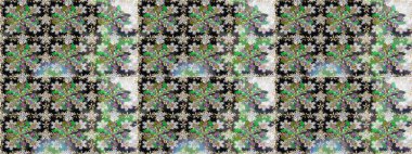 Gri renkli ve altın elementli altın desenli. Raster geleneksel oryantasyon süsü. Kusursuz klasik altın desen.