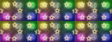 Soyut kar taneleri arkaplanda izole edilmiş düz dizayn. Raster illüstrasyonu. Raster kar taneleri arka planda. Kar taneleri deseni. Kar tanesi renkli desen.