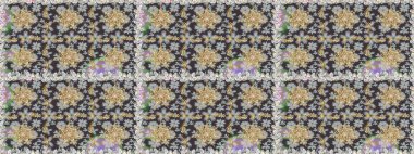 Gri renklerde, altın elementlerle kusursuz desen. Raster oryantal süs. Kusursuz altın desen.