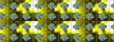 Sevimli çiçek raster deseni. Renkli Bahar Teması eskiz kalıbı. Renkli çiçekler. Düz Çiçek Elementleri Tasarımı.